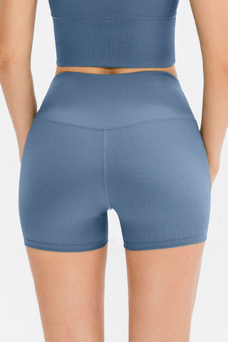 Slim Fit Wide Waistband Sports Shorts Divacious