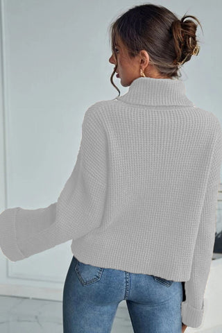 Turtleneck Long Sleeve Sweater Divacious