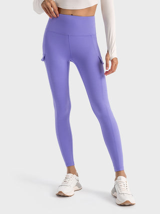 Millennia Wide Waistband Sports Leggings Trendsi