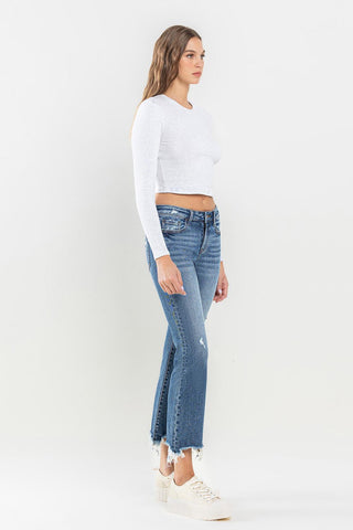 Lovervet Mid Rise Frayed Hem Jeans Divacious