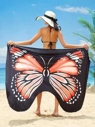 Butterfly Spaghetti Strap Cover Up Divacious