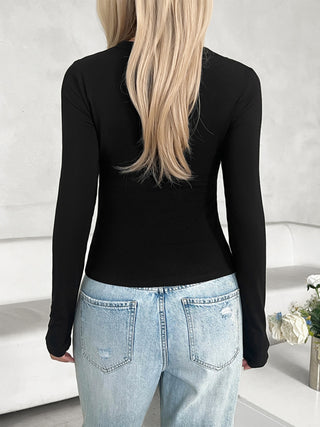 V-Neck Long Sleeve T-Shirt Divacious