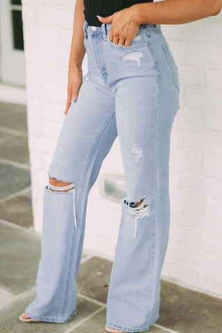 Distressed High Waist Jeans Divacious