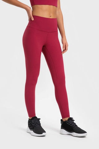 Millennia Highly Stretchy Wide Waistband Yoga Leggings Trendsi