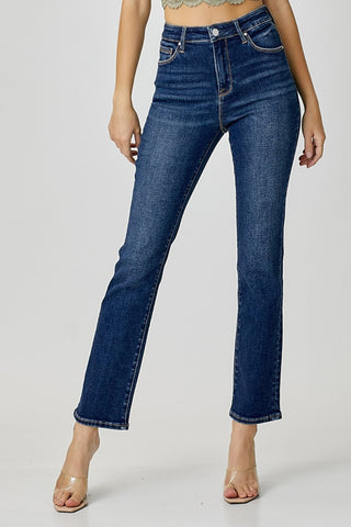 Full Size High Waist Straight Jeans Divacious