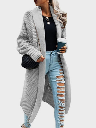 Open Front Long Sleeve Cardigan Divacious