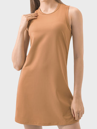 Millennia Round Neck Sleeveless Active Dress Trendsi