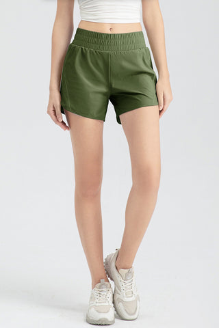 Elastic Waist Active Shorts Trendsi