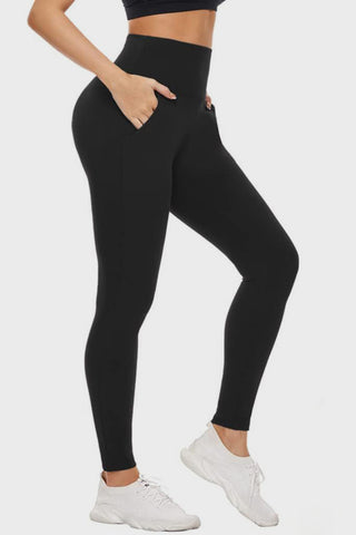 Pocketed High Waist Active Leggings Trendsi