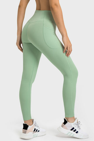 Millennia V-Waist Yoga Leggings with Pockets Trendsi