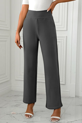 High Waist Pants with Pockets Divacious