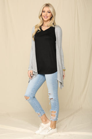 Celeste Full Size Open Front Knit Cardigan Divacious