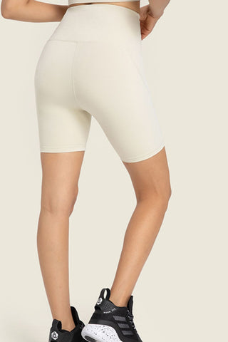 Millennia Seamless High-Rise Wide Waistband Biker Shorts Trendsi