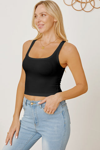 Square Neck Wide Strap Tank Divacious