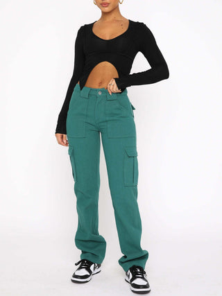 Straight Leg Cargo Pants Divacious