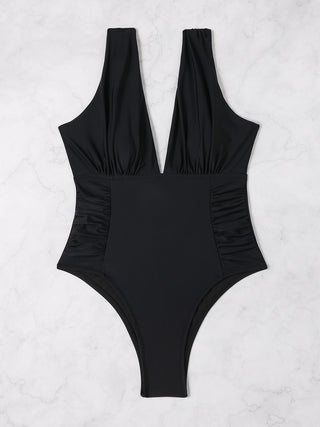 Plunge Wide Strap One-Piece Swimwear Divacious