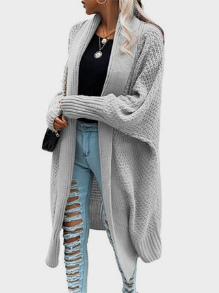 Open Front Long Sleeve Cardigan Divacious