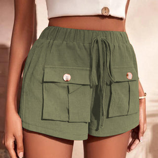 Tie Waist Cargo Shorts Divacious