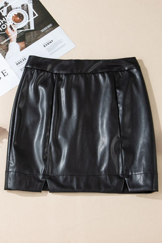 PU Leather Mini Skirt - Divacious