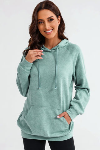 Long Sleeve Front Pocket Hoodie Divacious