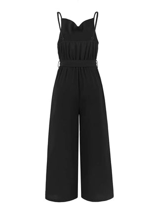 Tied Spaghetti Strap Wide Leg Jumpsuit Divacious