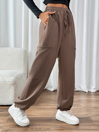 Tied Joggers with Pockets Divacious