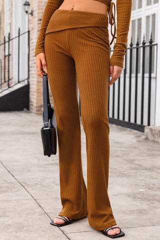 Ribbed Bootcut Pants Divacious