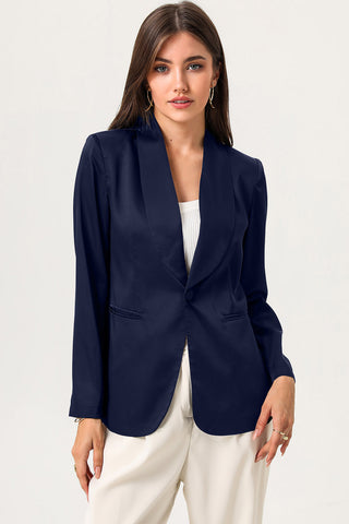 Long Sleeve Shawl Collar Blazer Divacious