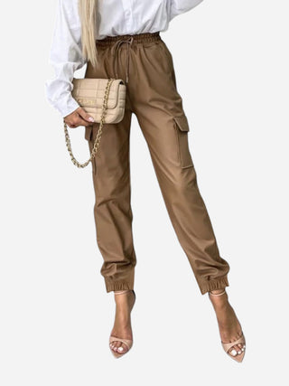 Tied High Waist Pants with Pockets Divacious