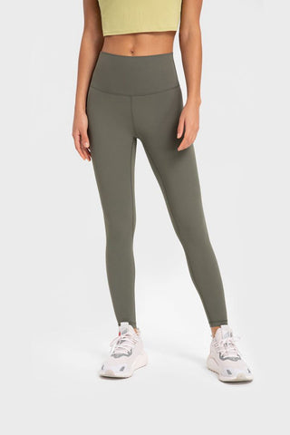 Millennia Highly Stretchy Wide Waistband Yoga Leggings Trendsi