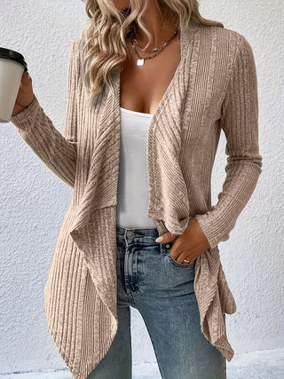 Open Front Long Sleeve Cardigan Divacious