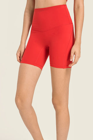 Millennia Seamless High-Rise Wide Waistband Biker Shorts Trendsi