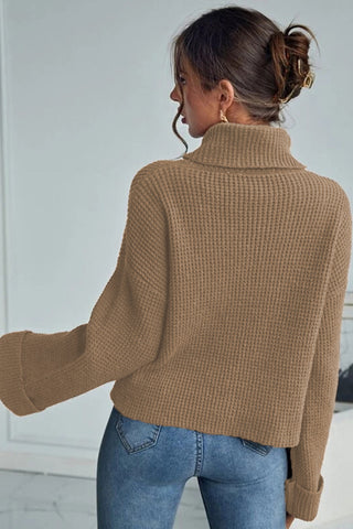 Turtleneck Long Sleeve Sweater Divacious