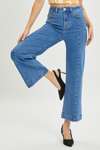 Full Size High Rise Wide Leg Jeans Divacious