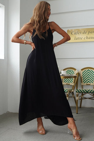 Devine Spaghetti Strap Maxi Dress Trendsi