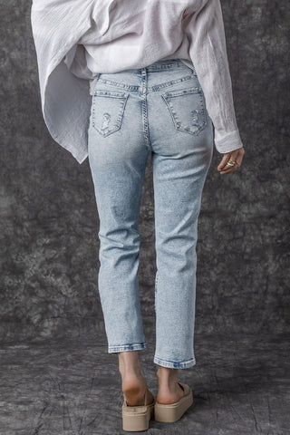 Distressed High Waist Jeans Divacious