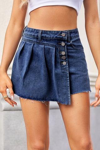 Raw Hem Denim skort Divacious