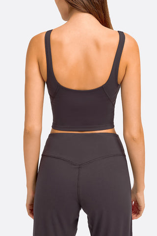 Millennia Deep V-Neck Crop Sports Bra Trendsi