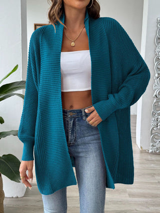 Open Front Long Sleeve Cardigan Divacious