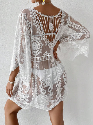 Lace Round Neck Cover-Up Divacious