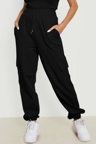 Drawstring Joggers with Pockets Divacious