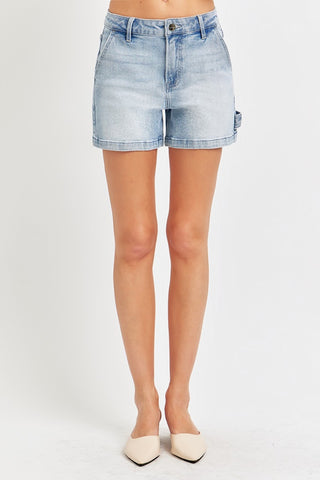 Full Size High Rise Denim Shorts Divacious