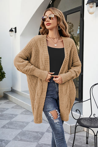 Open Front Dolman Sleeve Cardigan Divacious