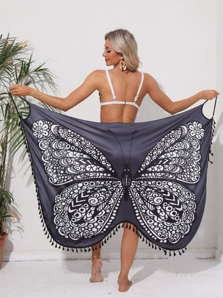 Tassel Butterfly Spaghetti Strap Cover Up Divacious