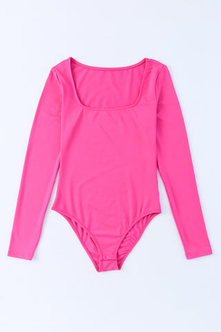 Scoop Neck Long Sleeve Bodysuit Divacious