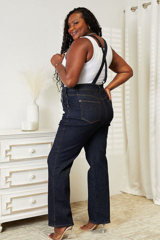 Full Size High Waist Classic Denim Overalls Divacious