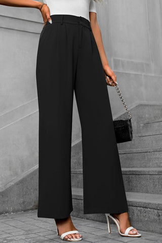 Pocketed High Waist Pants Divacious