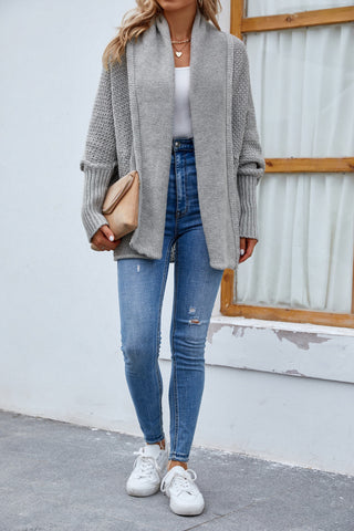 Open Front Long Sleeve Cardigan Divacious