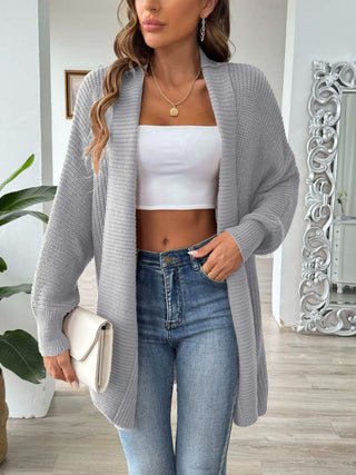 Open Front Long Sleeve Cardigan Divacious