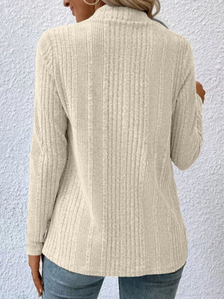 Full Size Open Front Long Sleeve Cardigan Trendsi